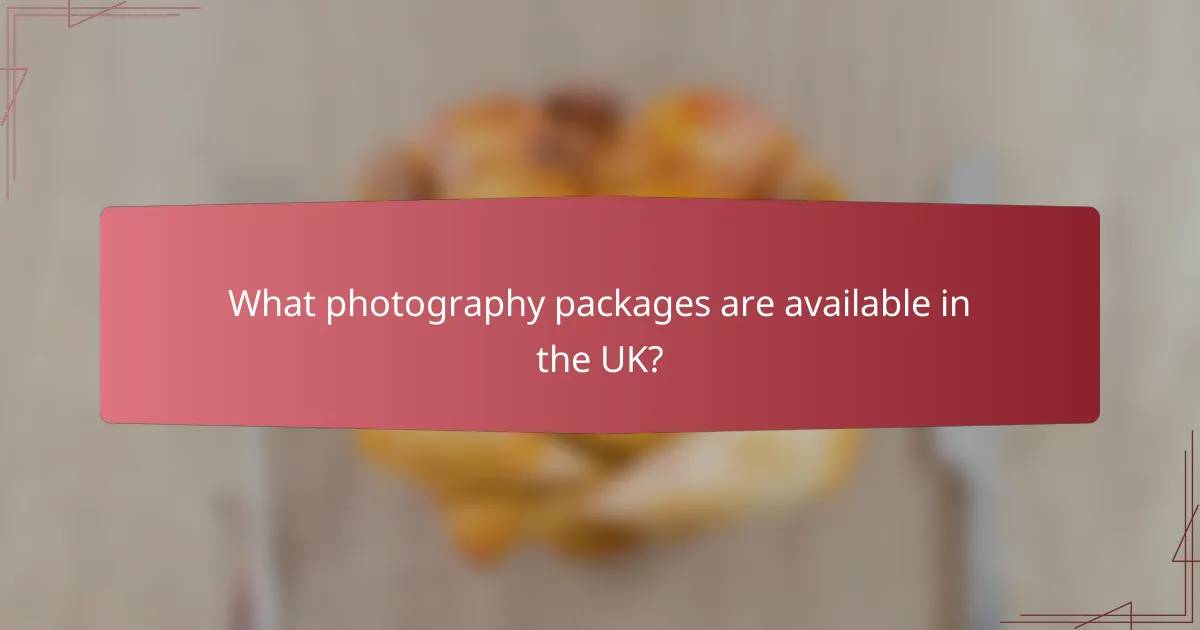 What photography packages are available in the UK?